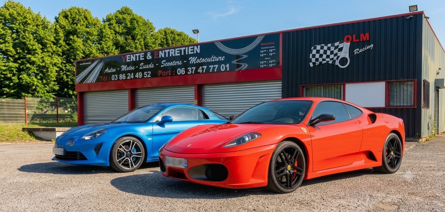 Le garage OLM Racing à Clamecy